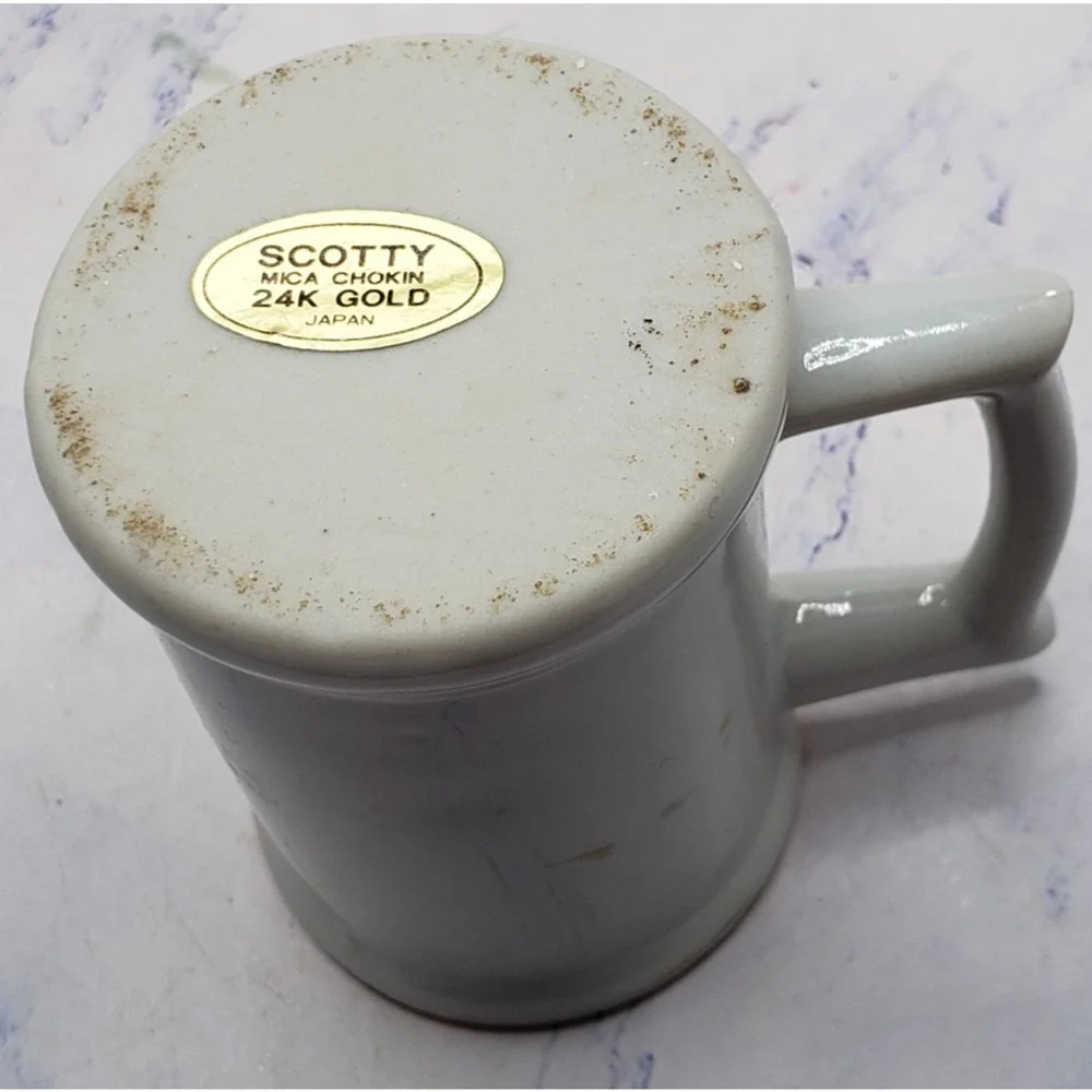 Tennessee Souvenir 24k Gold Rimmed Mini Mug Toothpick Holder Ceramic Shot Glass